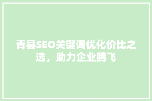 青县SEO关键词优化价比之选，助力企业腾飞