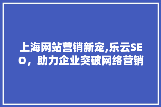 上海网站营销新宠,乐云SEO，助力企业突破网络营销瓶颈
