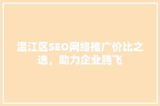 温江区SEO网络推广价比之选，助力企业腾飞