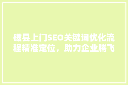 磁县上门SEO关键词优化流程精准定位，助力企业腾飞