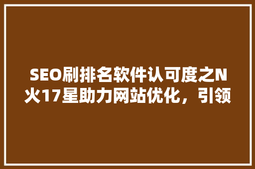 SEO刷排名软件认可度之N火17星助力网站优化，引领行业风向标