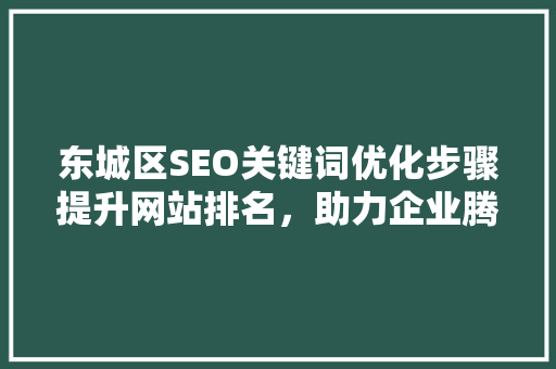 东城区SEO关键词优化步骤提升网站排名，助力企业腾飞