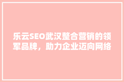 乐云SEO武汉整合营销的领军品牌，助力企业迈向网络高峰