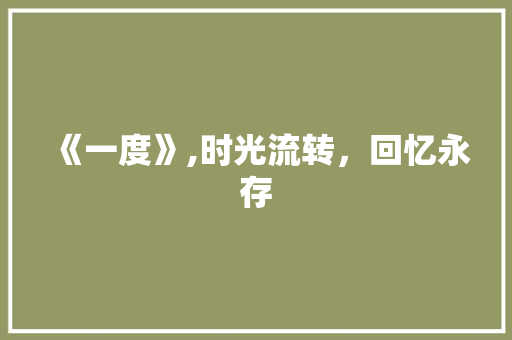 《一度》,时光流转，回忆永存
