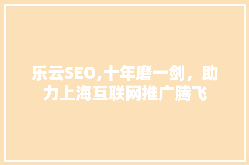 乐云SEO,十年磨一剑，助力上海互联网推广腾飞