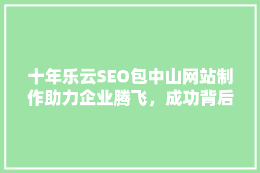 十年乐云SEO包中山网站制作助力企业腾飞，成功背后的秘密  第1张