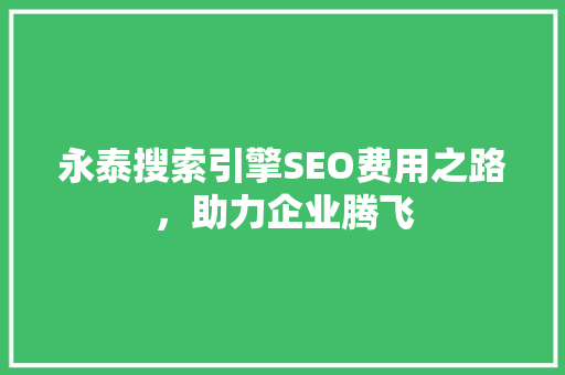 永泰搜索引擎SEO费用之路，助力企业腾飞