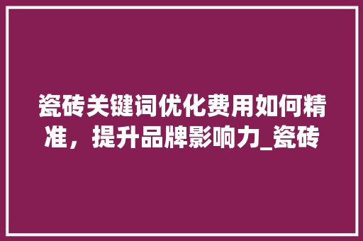 瓷砖关键词优化费用如何精准，提升品牌影响力_瓷砖关键词优化费用