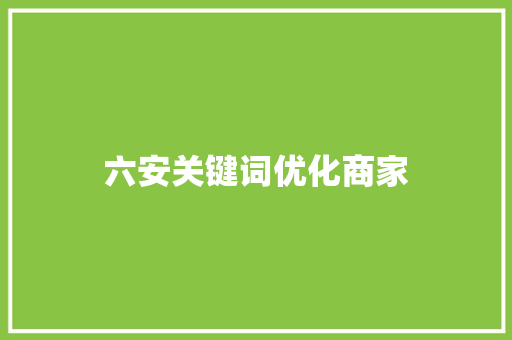 六安关键词优化商家  第1张