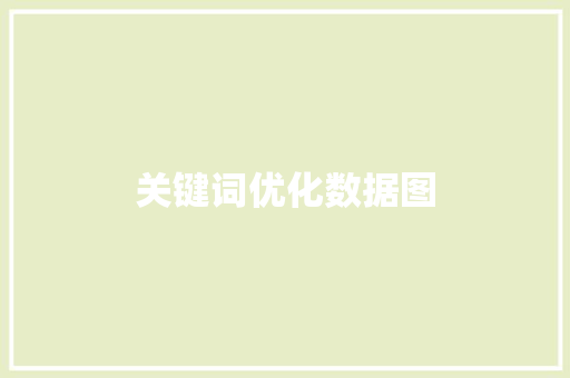 关键词优化数据图