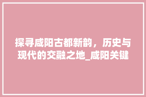 探寻咸阳古都新韵，历史与现代的交融之地_咸阳关键词优化排名