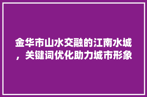 金华市山水交融的江南水城，关键词优化助力城市形象传播_金华市网站关键词优化
