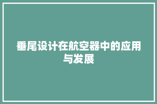 垂尾设计在航空器中的应用与发展