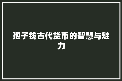 孢子钱古代货币的智慧与魅力