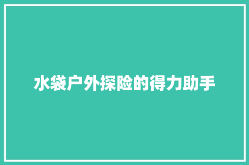 水袋户外探险的得力助手