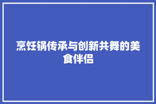烹饪锅传承与创新共舞的美食伴侣