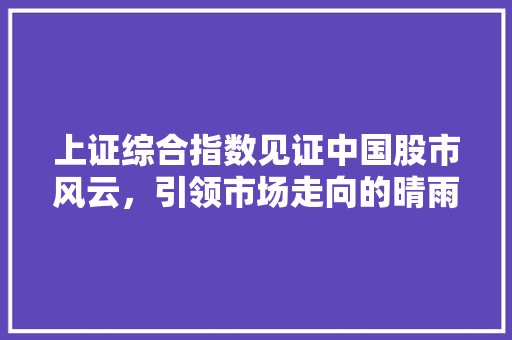 上证综合指数见证中国股市风云，引领市场走向的晴雨表