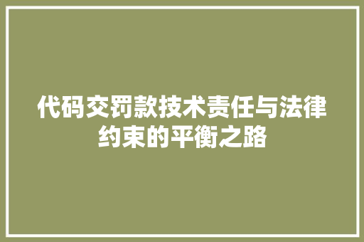 代码交罚款技术责任与法律约束的平衡之路