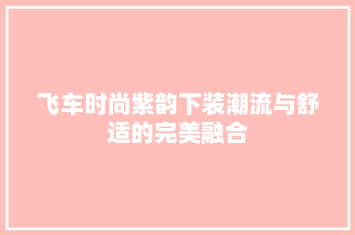 飞车时尚紫韵下装潮流与舒适的完美融合