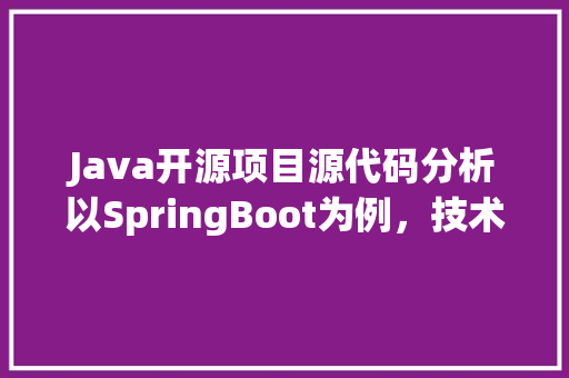 Java开源项目源代码分析以SpringBoot为例，技术演进与创新