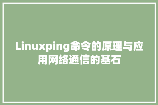 Linuxping命令的原理与应用网络通信的基石